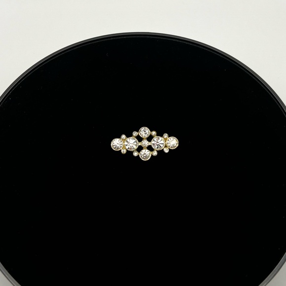 Vintage Gold tone Rhinestone Necklace Pendant - Picture 2 of 6